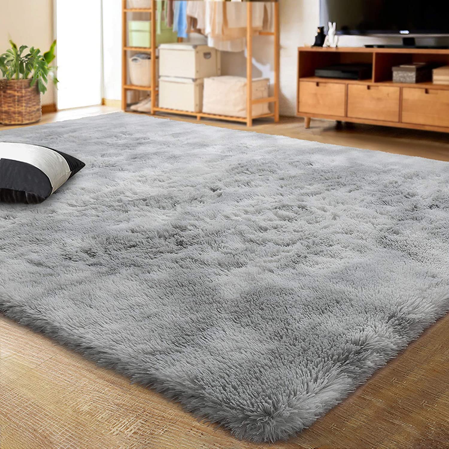 Silken 32 oz 3/4" Thick Soft Indoor Frieze Shag Carpet Area Rug 