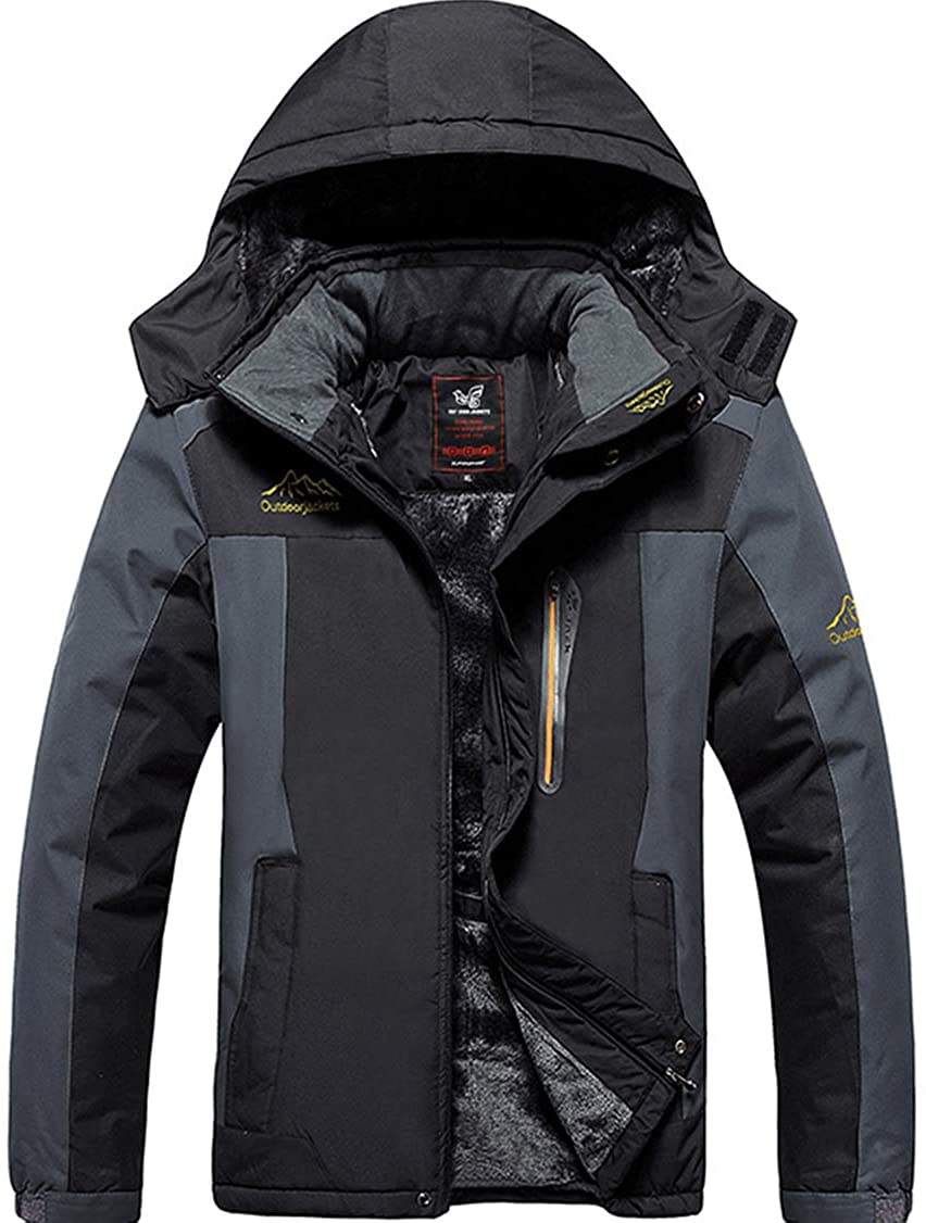 XinYangNi Men's Mountain Waterproof Ski Jacket Windproof Rain Jacket