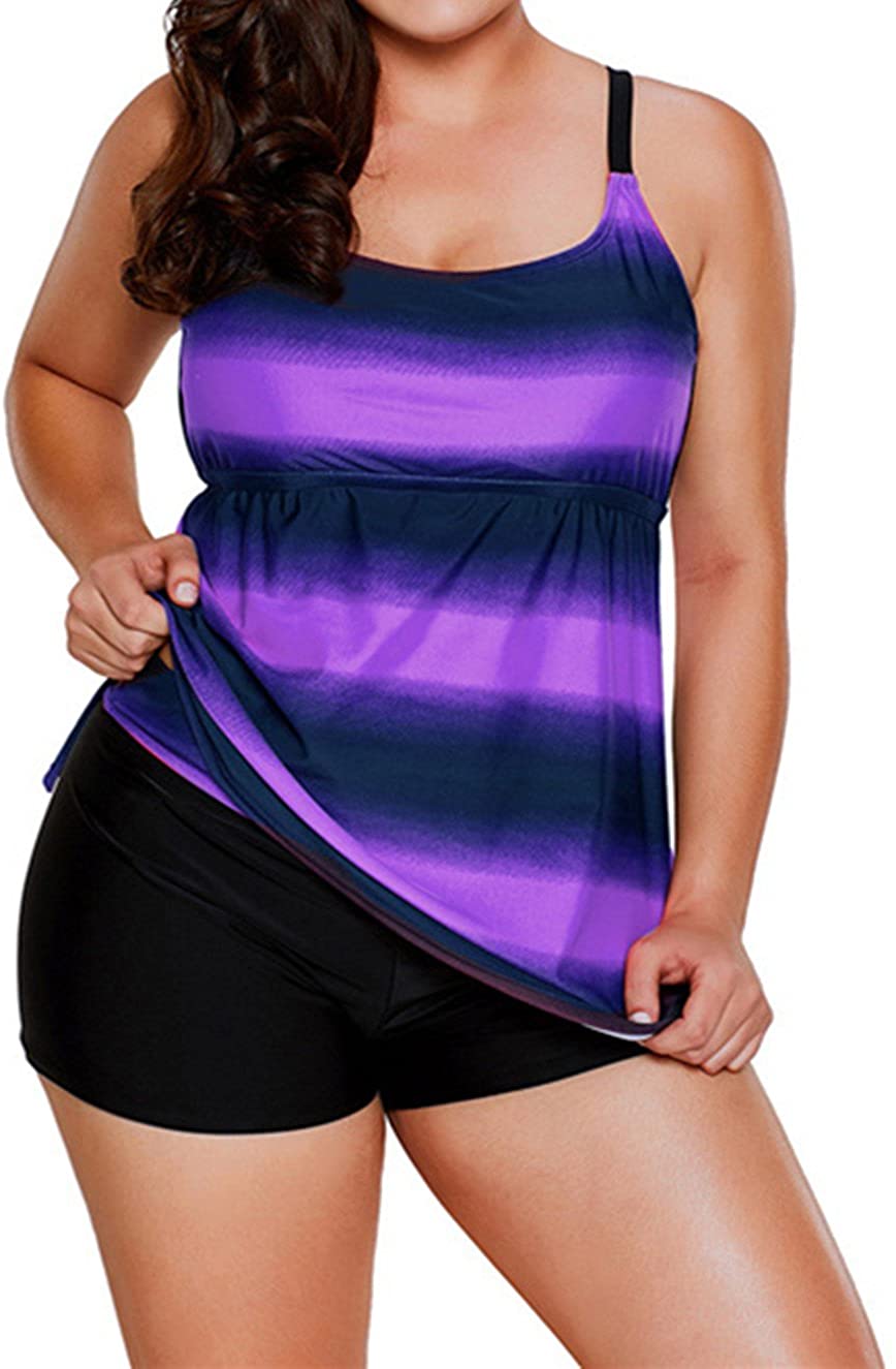  ENLACHIC Women Plus Size Surf Swimwear Rash Guard Swim