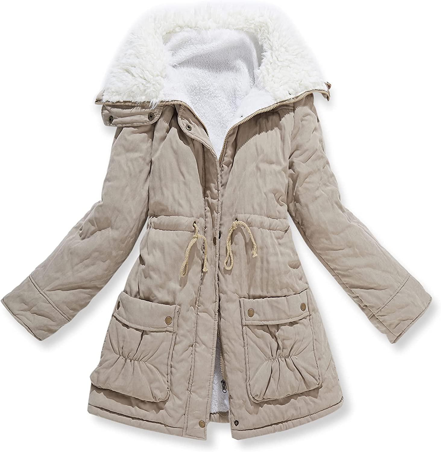 Coat Long Women's Winter Jacket Faux Thick Warm Coat Women Autumn Slim  Women Winter Coats : : Clothing, Shoes & Accessories