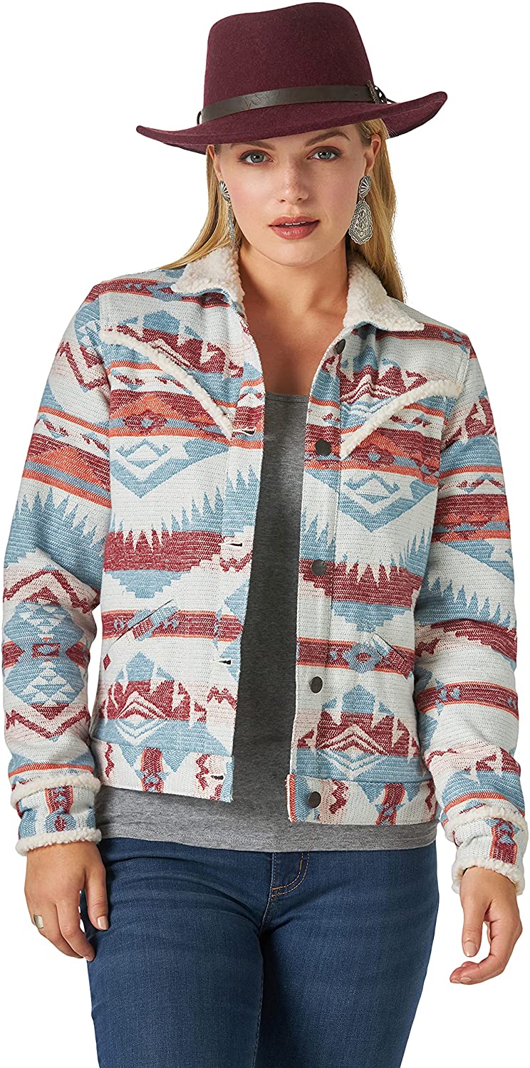 wrangler aztec jean jacket