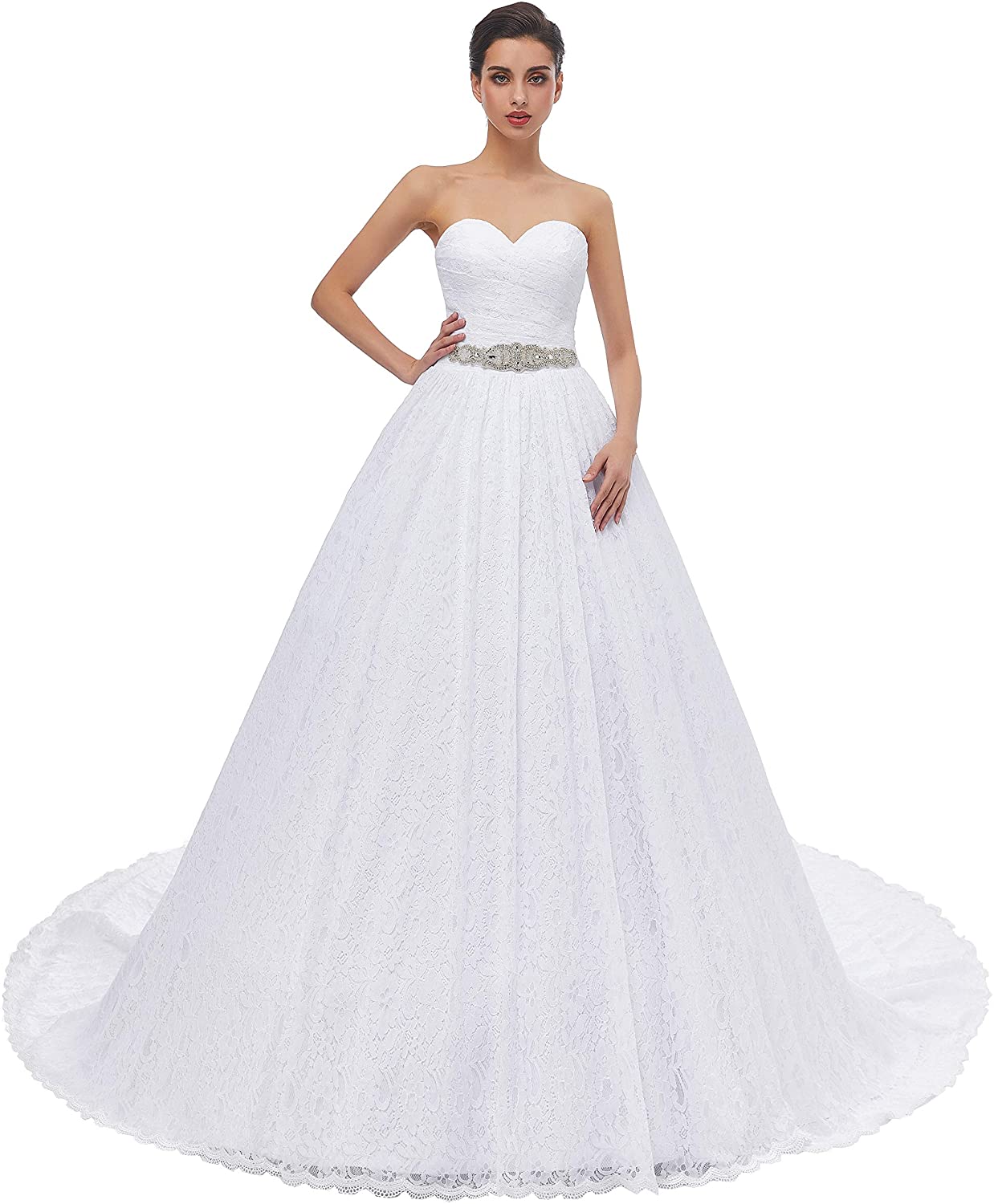Likedpage Women's Lace Mermaid Bridal Wedding Dresses 