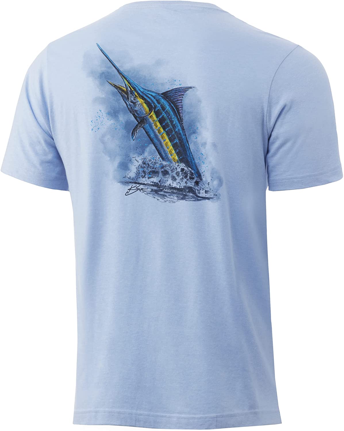 Huk Men's Beach Fishin' Short Sleeve Tee Quick-Dry Performance Fishing Shirt