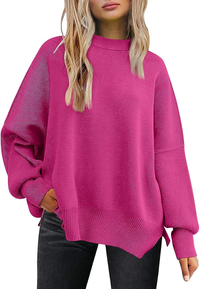 LILLUSORY Womens V Neck Collared Oversized Fall Sweater 2023 Sexy Long  Sleeve Knit Pullover Tunic Sweaters Top
