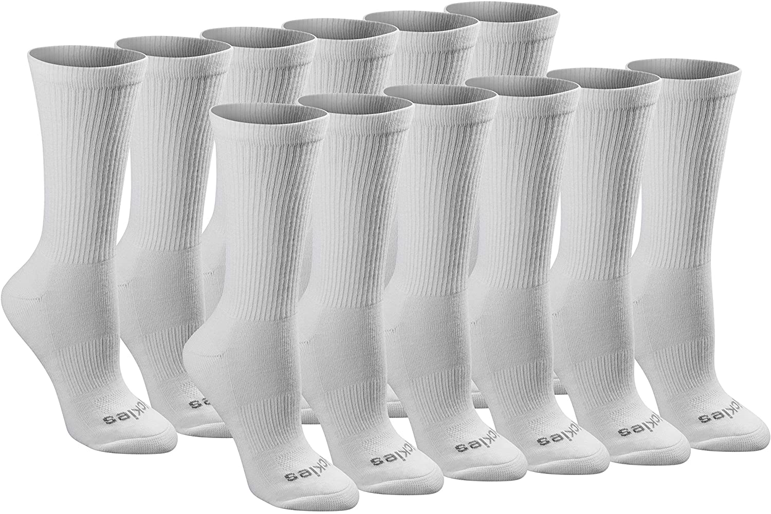 Dickies Women's DriTech Advanced Moisture Wicking Crew Sock, Size: 6, Grey