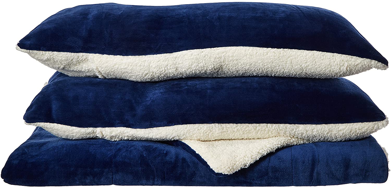 Details about   Chic Home Evie 3 Piece Blanket Set Soft Sherpa Lined Microplush Faux Mink with S 