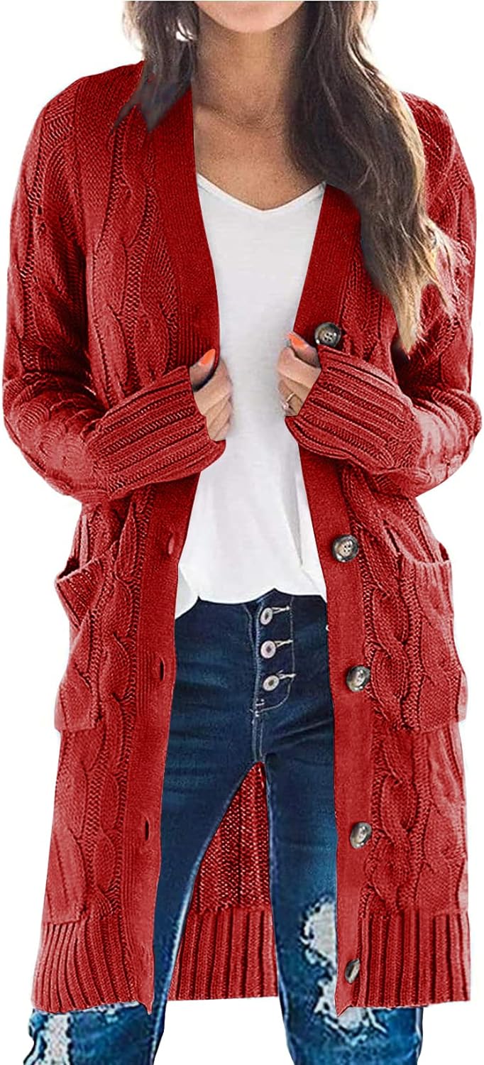  PRETTYGARDEN Women's Fall Long Sleeve Knit Cardigan