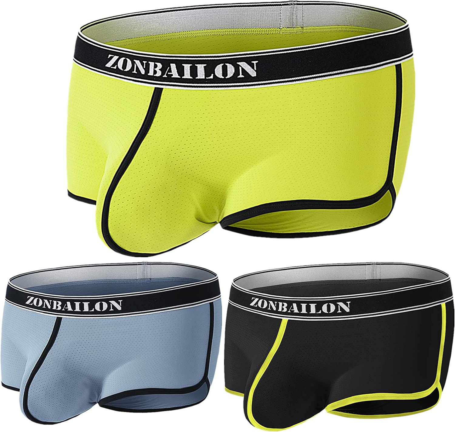 Mens Athletic Underwear Bulge Enhancing Ball Pouch Breathable  Moisture-Wicking S