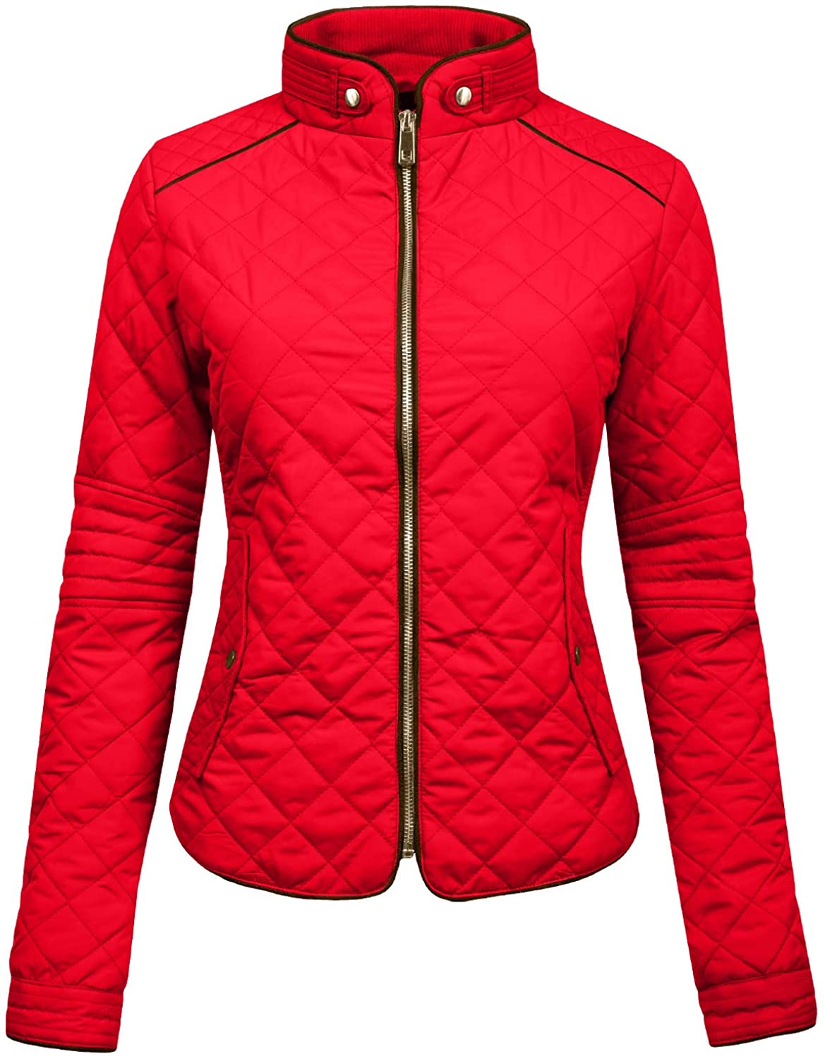 NE PEOPLE Womens Light Weight Long Sleeve Quilted Zip Up Jacket with Hood NEWJ65 