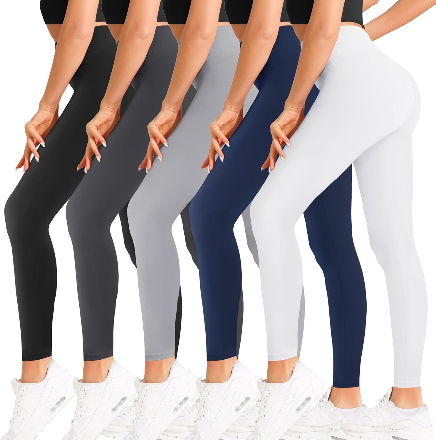 Natural Feelings High Waisted Leggings for Women Ultra Soft Stretch Opaque  Slim