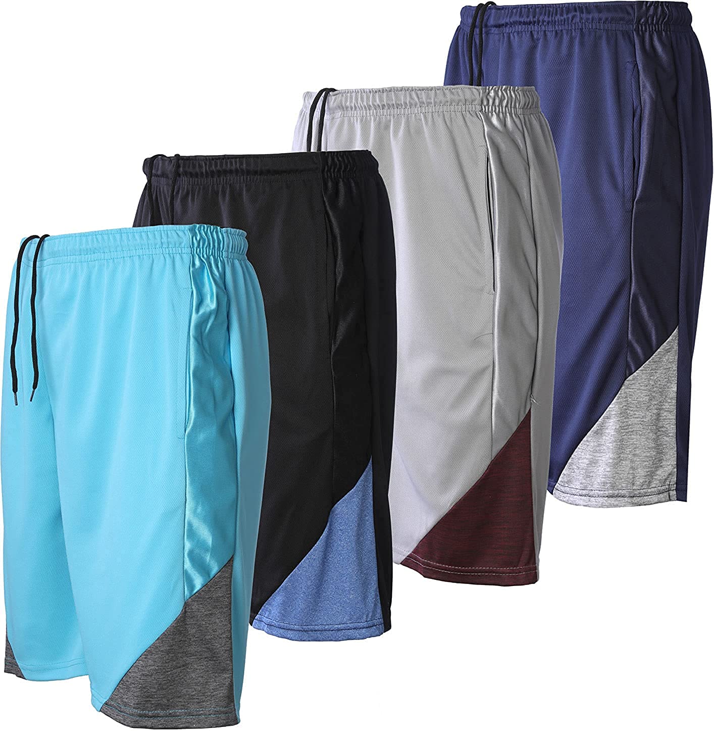 Active Club Men's Athletic Gym Shorts with Pockets Quick Dry Running Workout Training Basketball Shorts