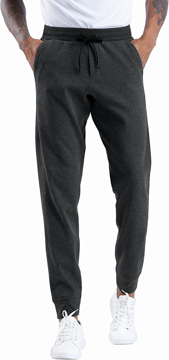 THE GYM PEOPLE Mens' Fleece Joggers Pants with Deep Pockets in Loose-fit  Style