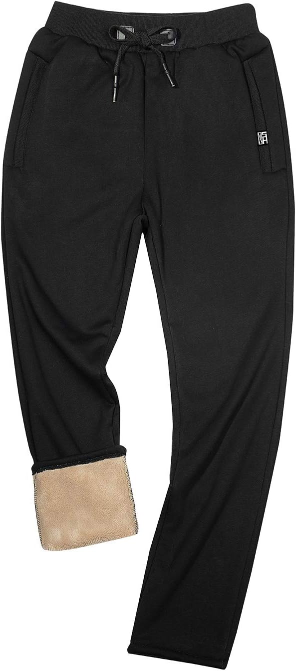Gihuo Men's Sherpa Lined Athletic Sweatpants Winter Warm Track