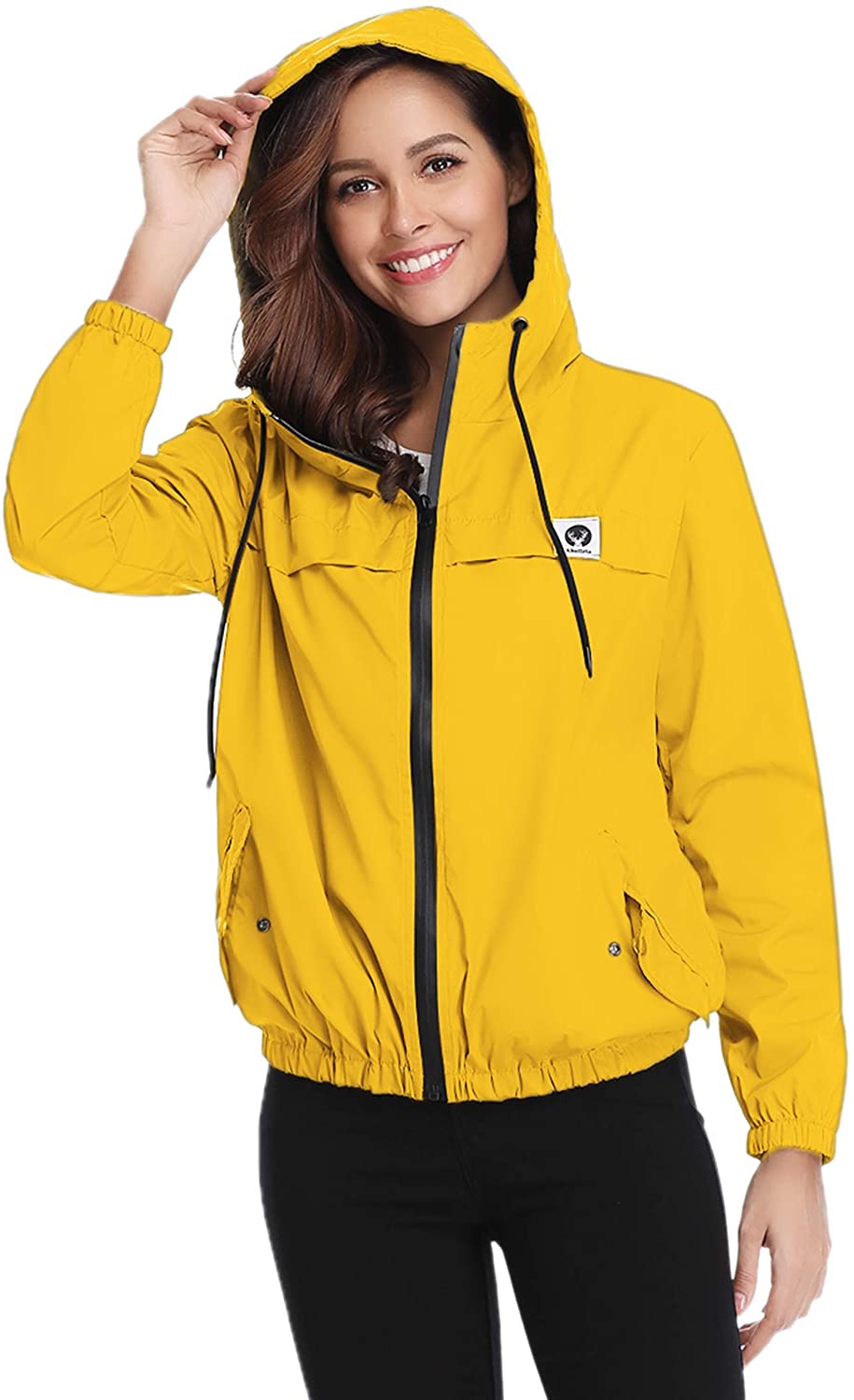 Abollria Raincoats Waterproof Lightweight Rain Jacket Active Outdoor ...