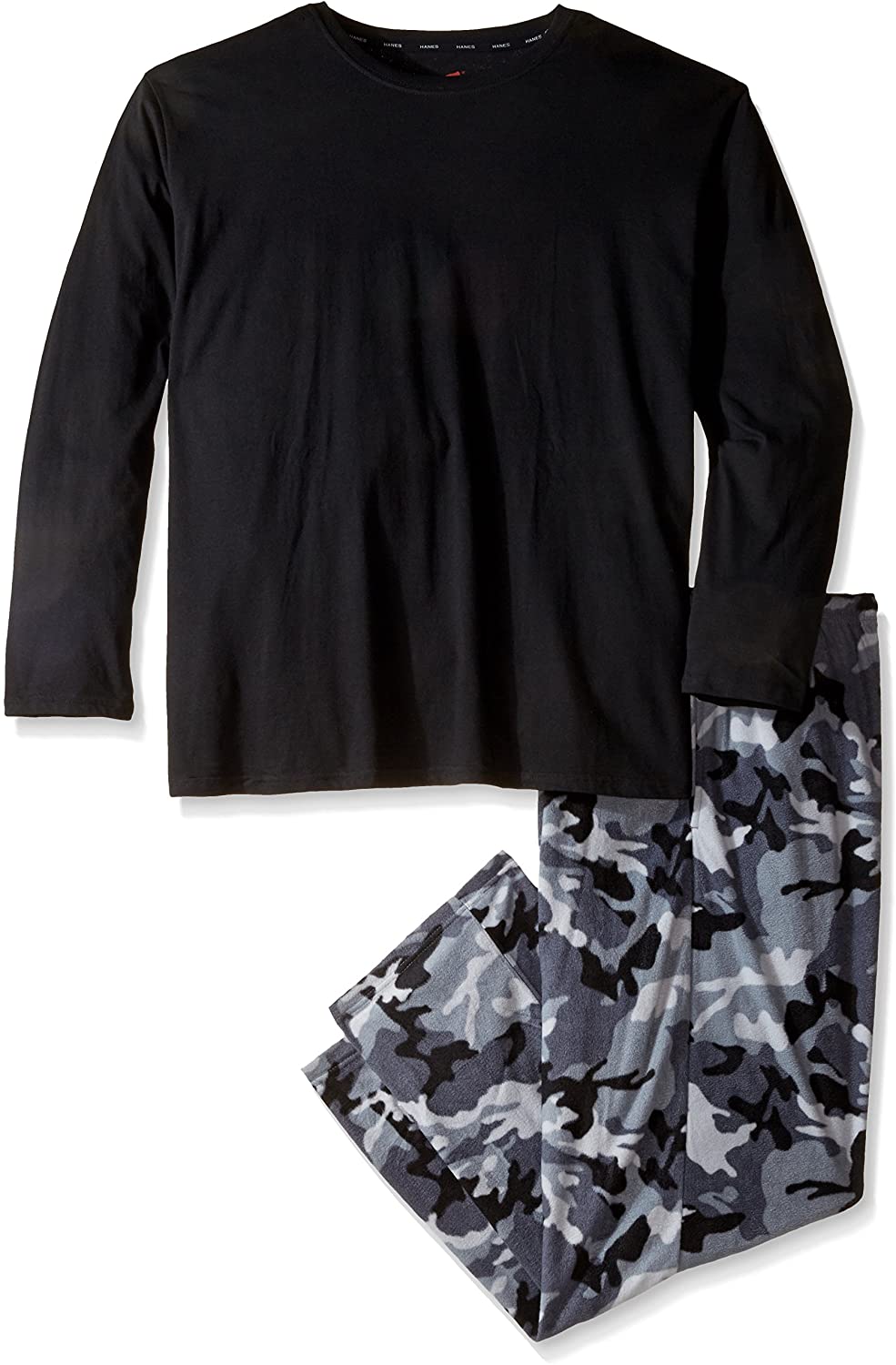 Hanes Men's Tagless Two-Piece Micro-Fleece Pajama Set : :  Clothing, Shoes & Accessories