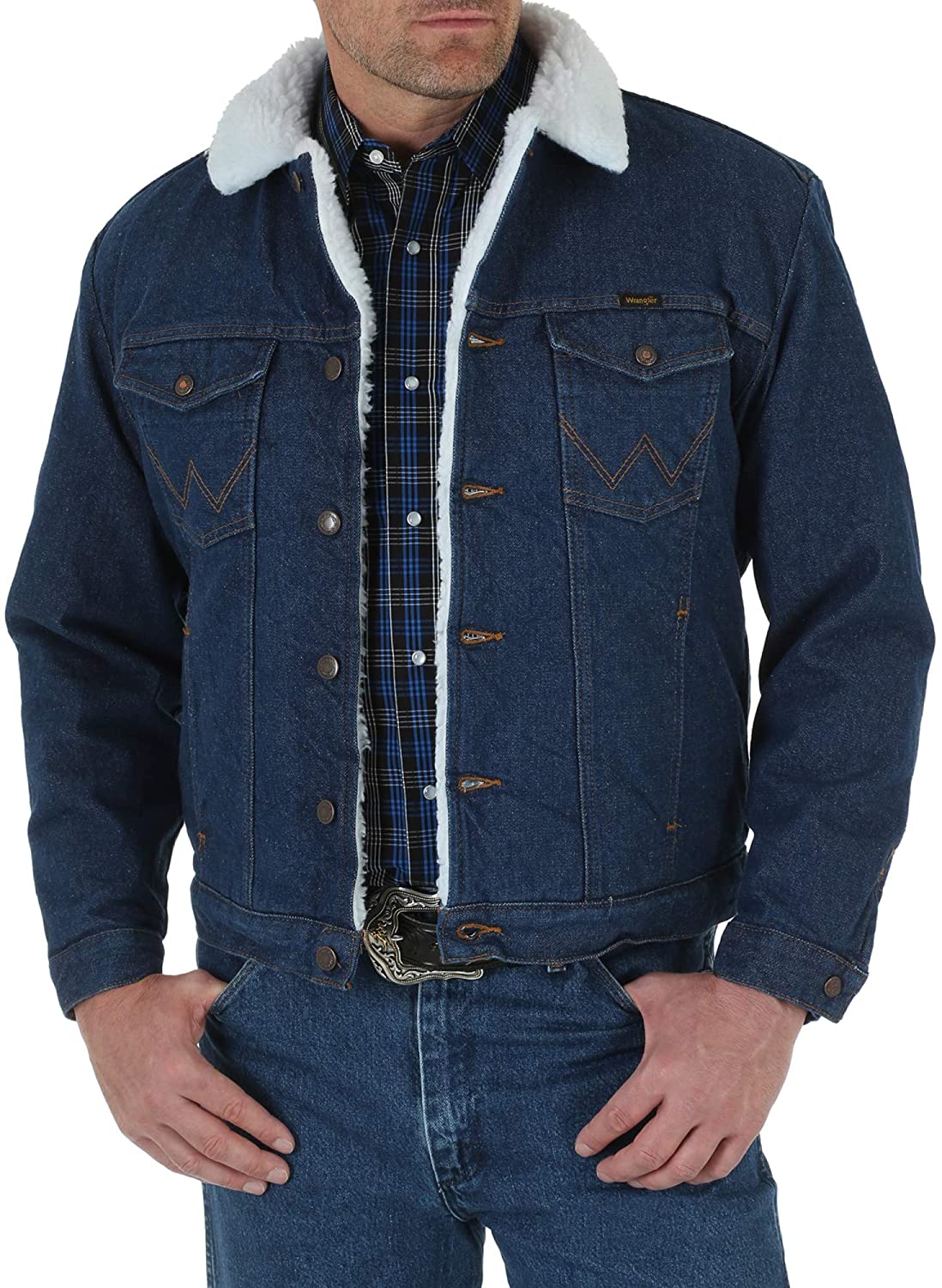 Wrangler Men's Western Style Lined Denim Jacket | eBay
