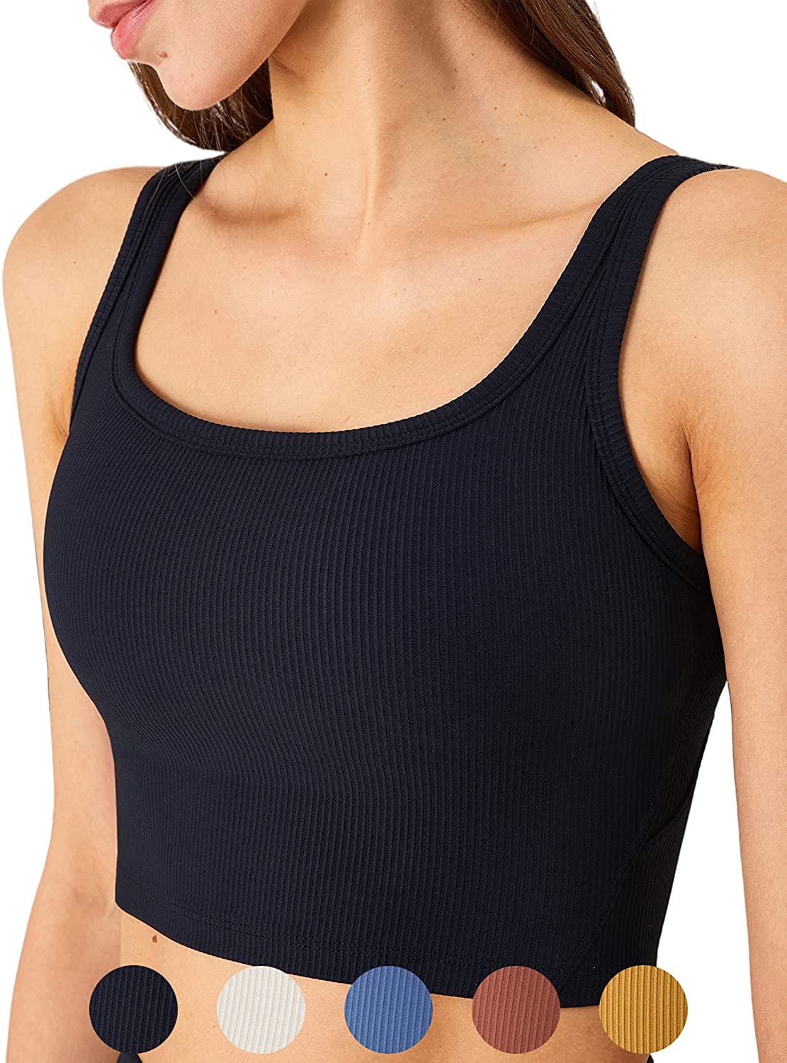 Fashion Women Camisole Tank Tops Padded Bra Summer Top Mujer Spaghetti Strap  Sleeveless Cropped Women Casual Shirts Seamless Croptop @ Best Price Online
