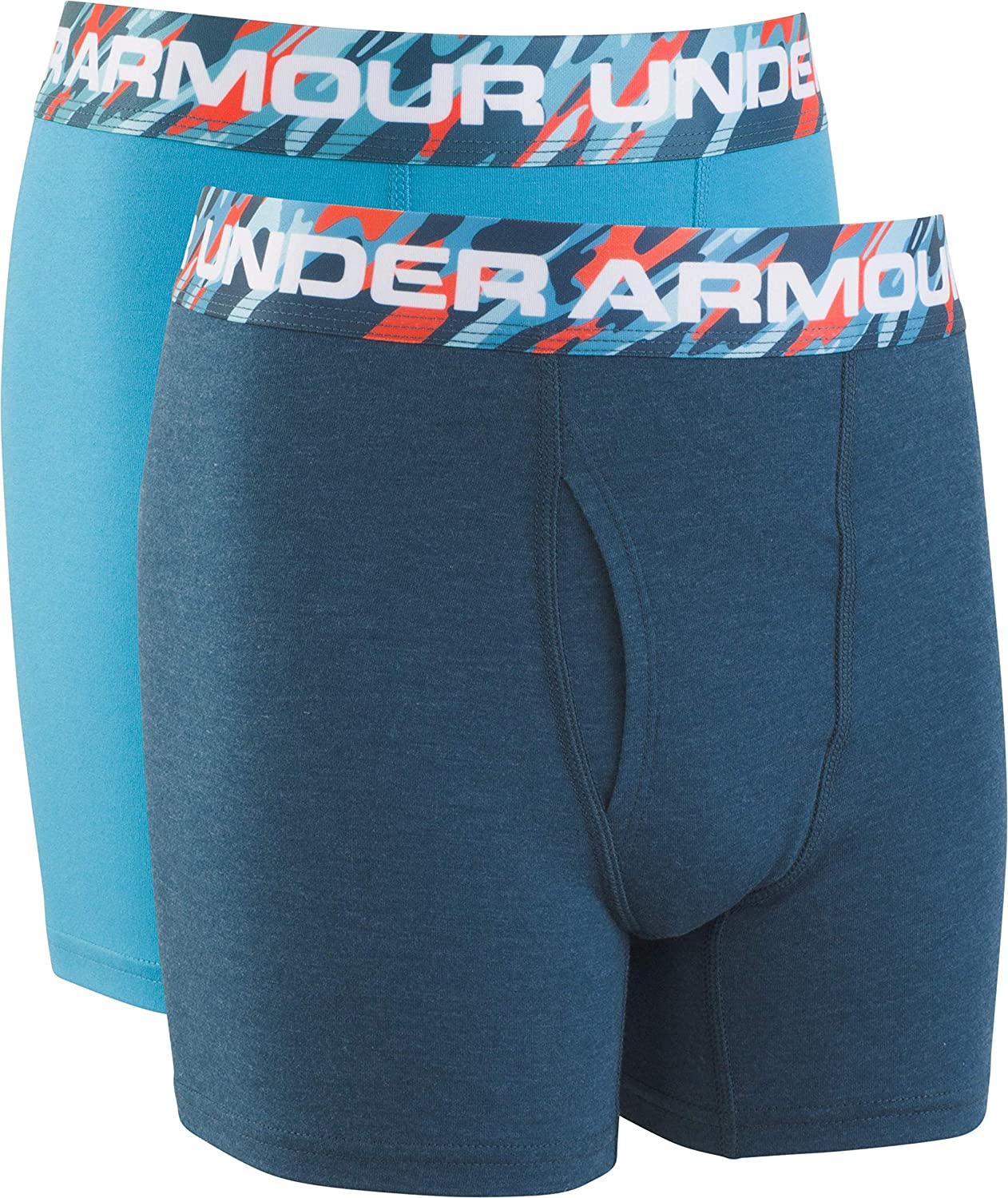 Under Armour Boys Big Charged Cotton Stretch Boxer Jock YMD Deceit/Techno Teal 