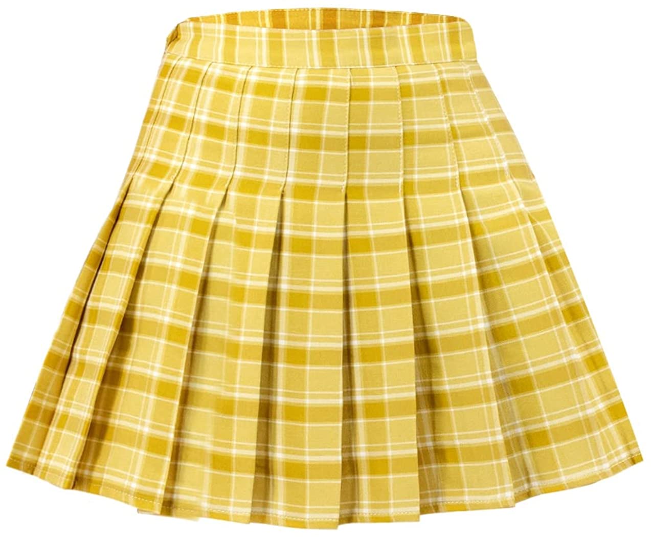 DAZCOS US Size 0-22 Plaid Skirt High Waist Pleated A-Line with