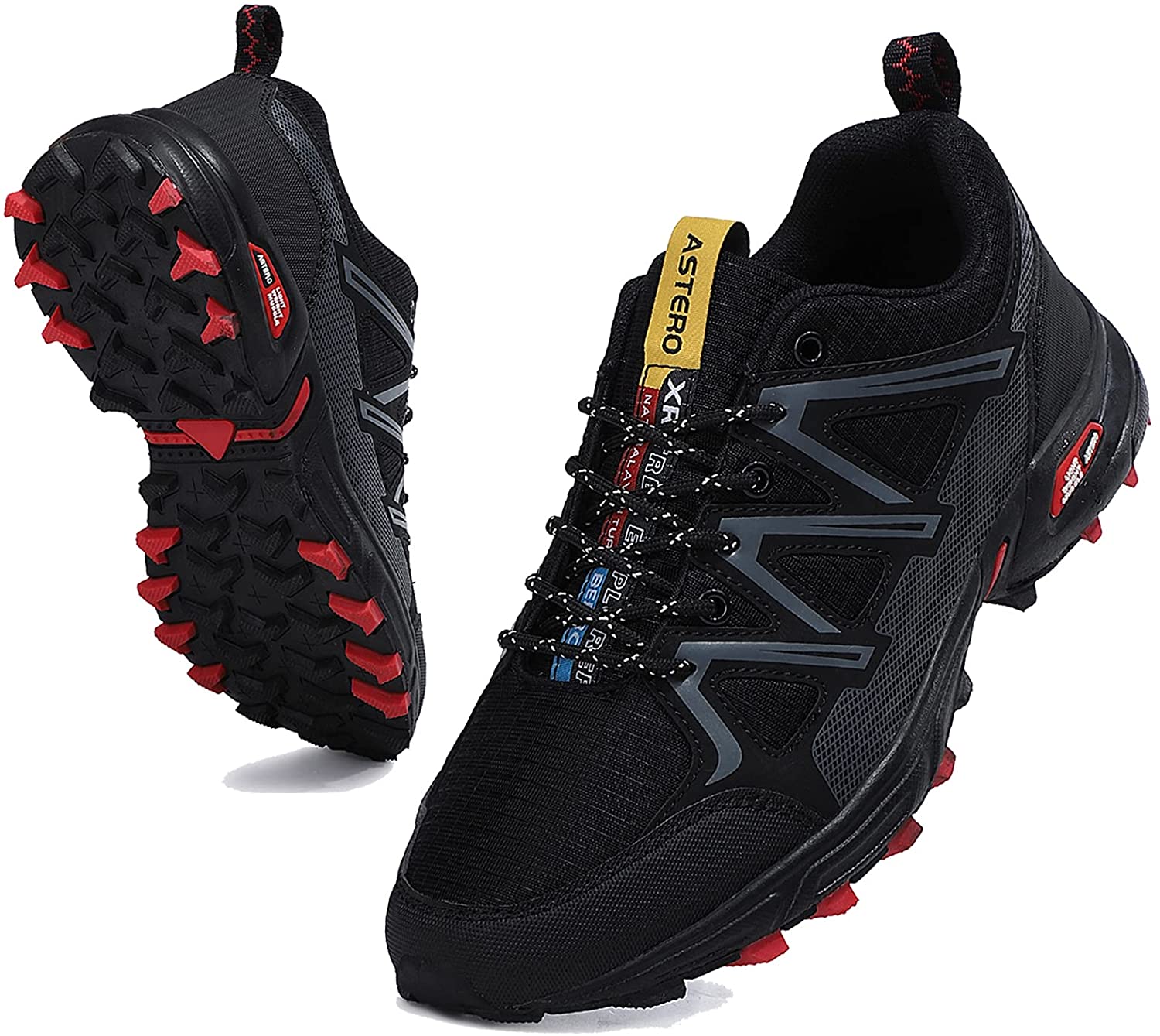 AX BOXING Mens Trail Running Shoes Anti-Skid Walking Shoes Athletic Road Running Footwear 