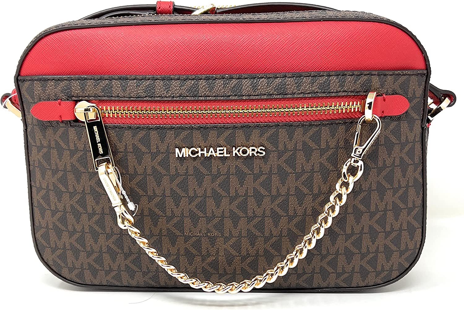 Michael Kors Women's Jet Set Item LARGE EAST WEST CHAIN Crossbody