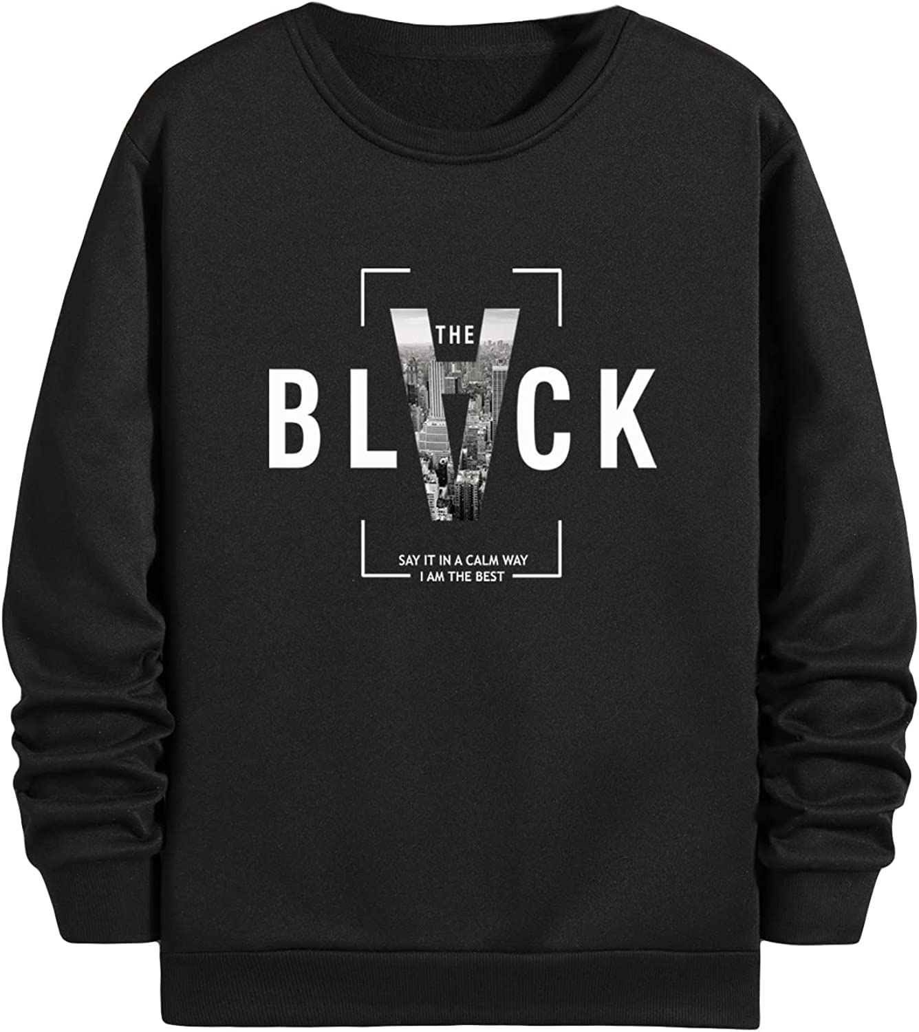 SOLY HUX Men's Letter Car Graphic Print Long Sleeve Pullover Top Sweatshirt  : : Clothing, Shoes & Accessories