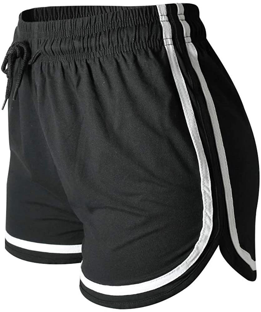 bcg women's athletic dolphin hem knit shorts