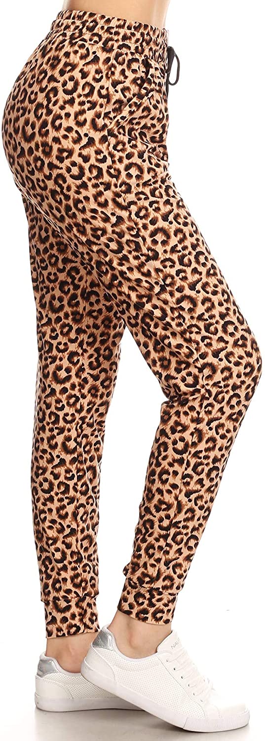 Leggings Depot Premium Women's Joggers Popular Print High Waist Track Pants  (S-X