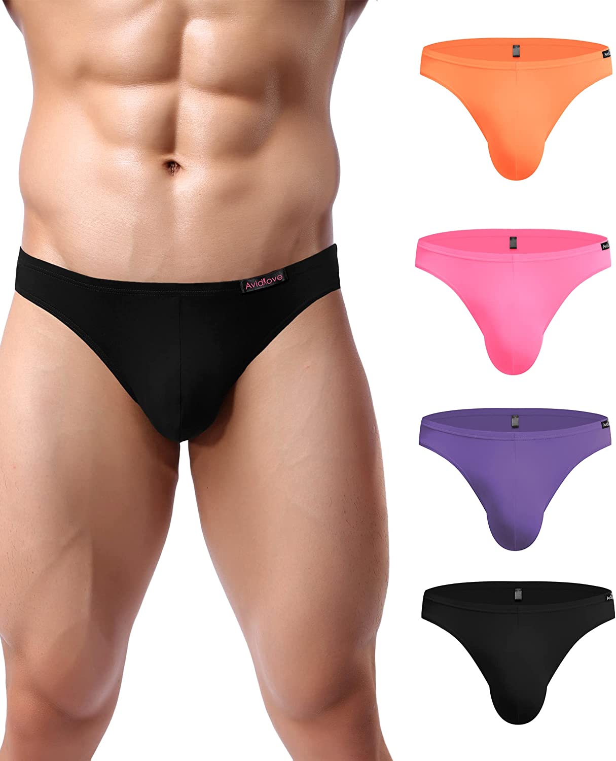 Avidlove Mens Bikini Underwear Low Rise Briefs Microfiber
