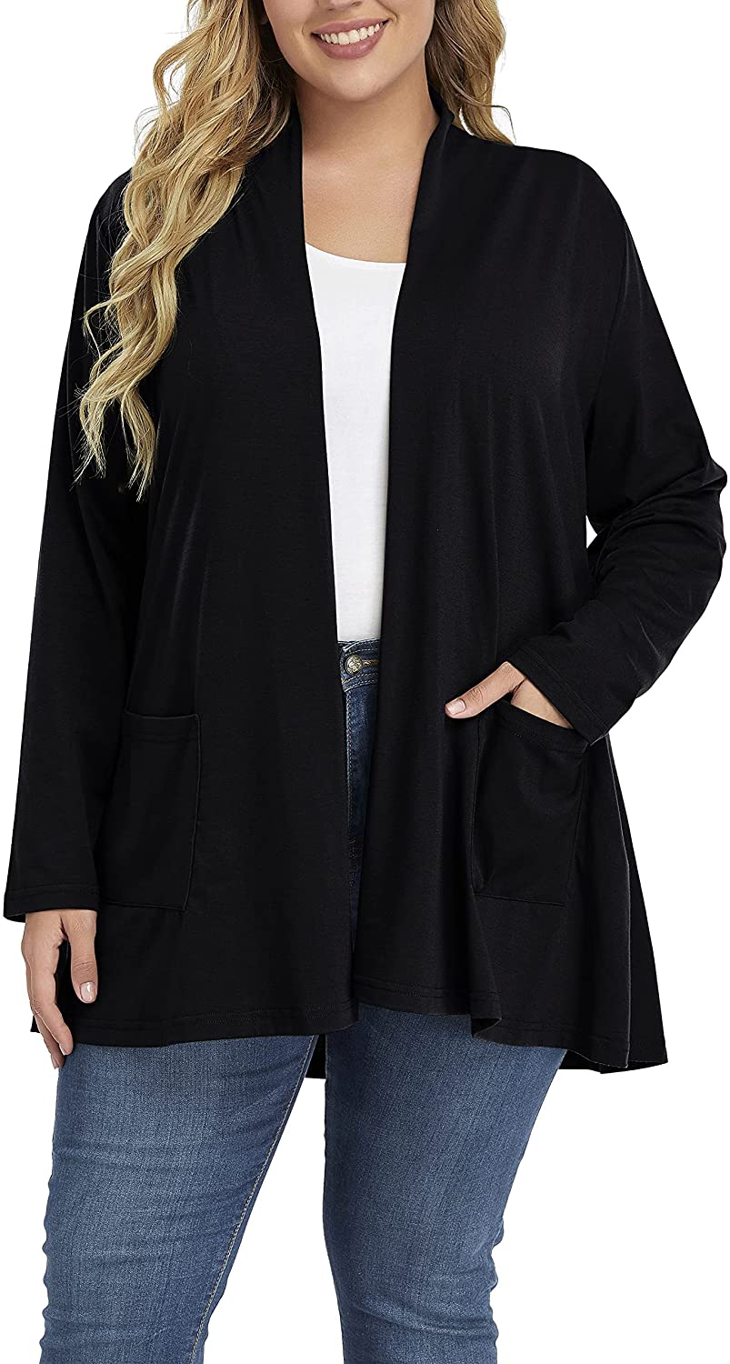 Shiaili Classic Plus Size Sweaters Thick Oversized Long Cardigans for Women 