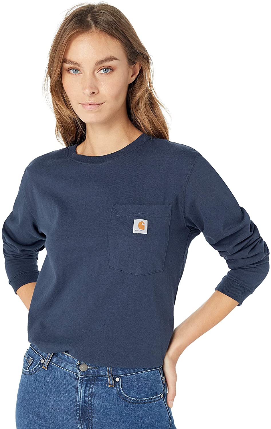 dyb Hvis Parlament Carhartt Women&#039;s K126 Workwear Pocket Long Sleeve T-Shirt (Regular and  Plus Size | eBay