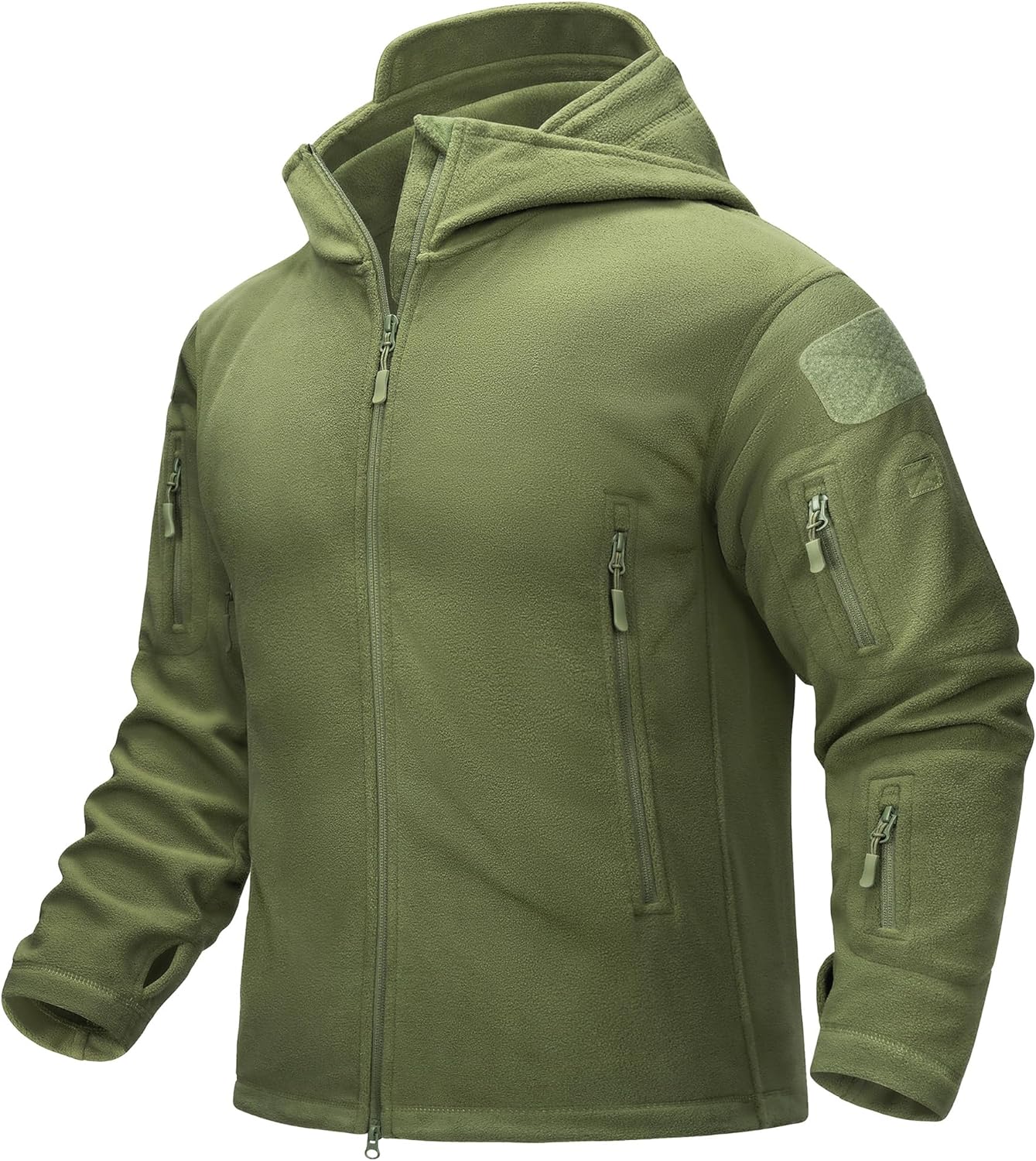 TACVASEN Mens Fleece Jacket Full Zip Bearskin Tactical Hoodies Winter ...
