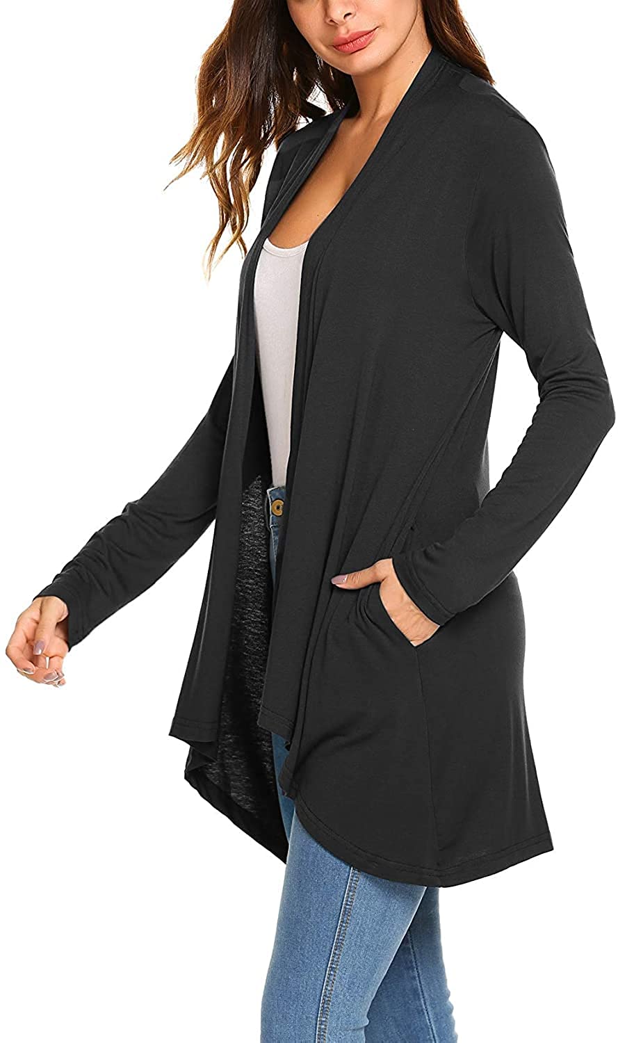 Womens lightweight outlet open front cardigan