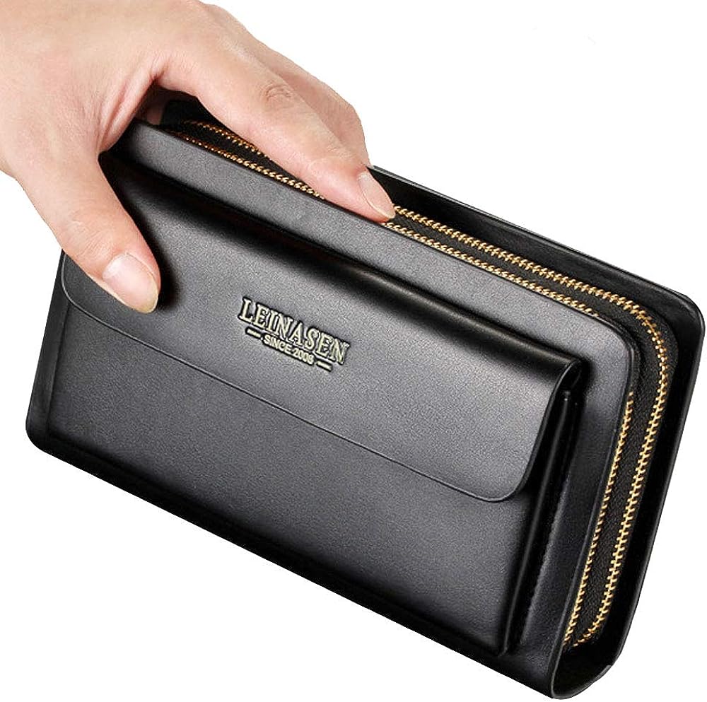 JCREW mini brown leather clutch hand purse has a... - Depop