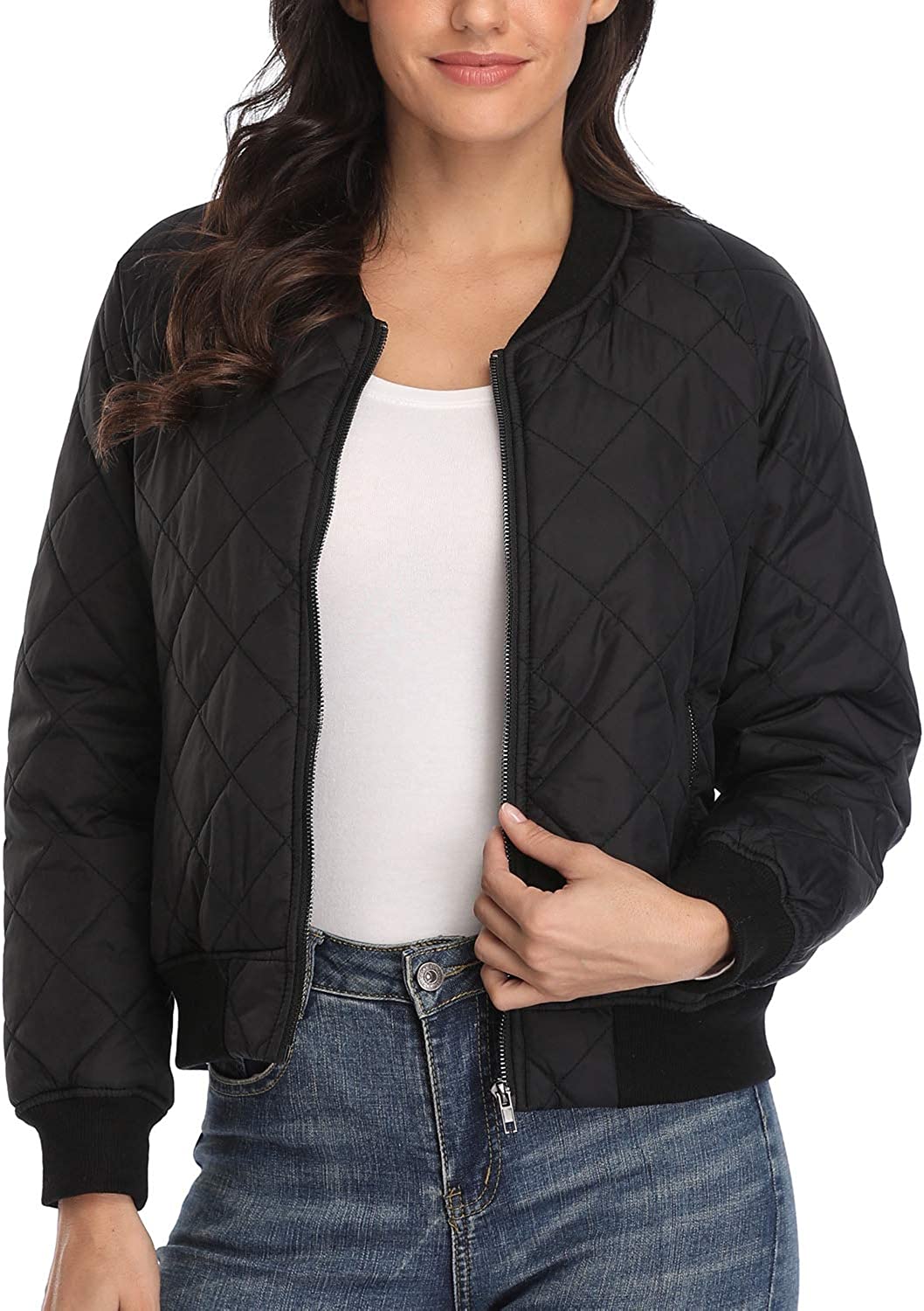 Andy & Natalie Women's Quilted Bomber Jacket