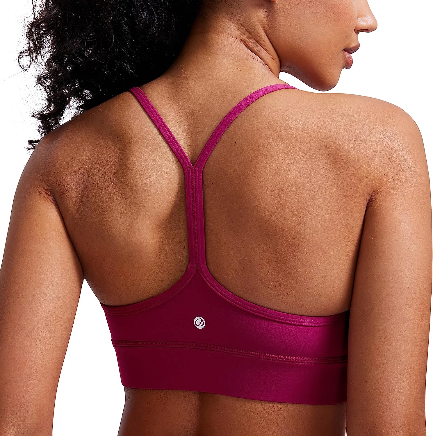 2PACK CRZ YOGA Women's Spaghetti Strap Workout Tops with Built in Bra  Sports