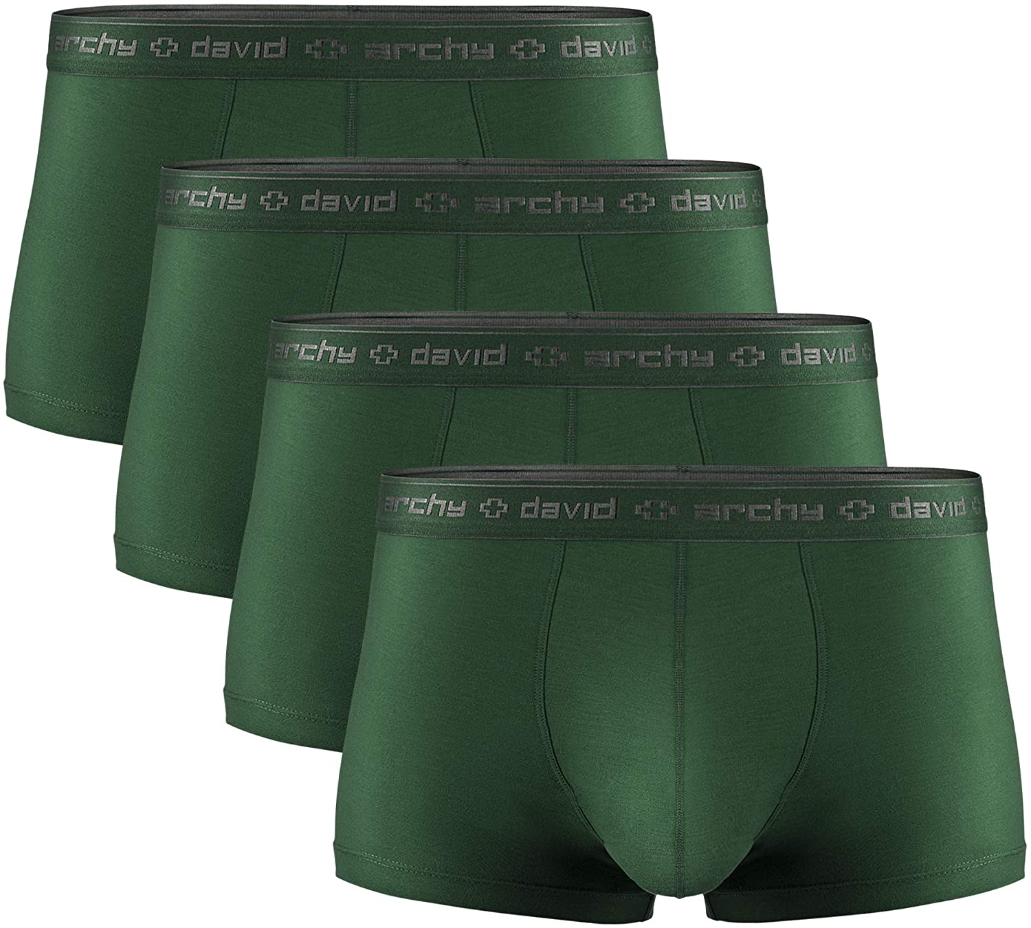 Akiihool Men's Briefs Men's Dual Pouch Underwear Micro Modal Trunks  Separate Pouches with Fly (Green,M) 