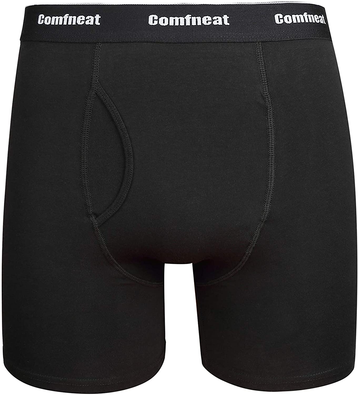 Comfneat Mens Boxer Briefs 6-Pack S-XXL Tagless Underwear Soft Cotton Spandex 