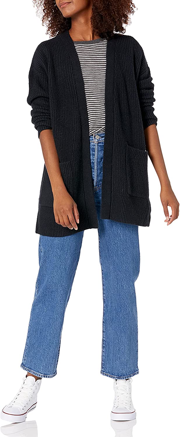 Goodthreads Women's Oversized Boucle Shaker Stitch Cardigan Sweater | eBay