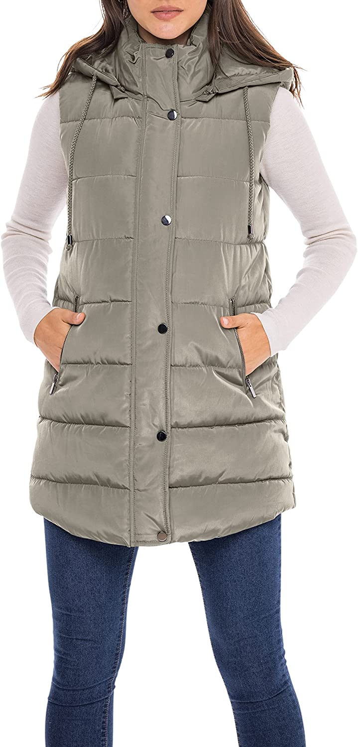 Women's Faux Leather Puffer Jacket, Puffy Coat - S.E.B. By SEBBY Black Small