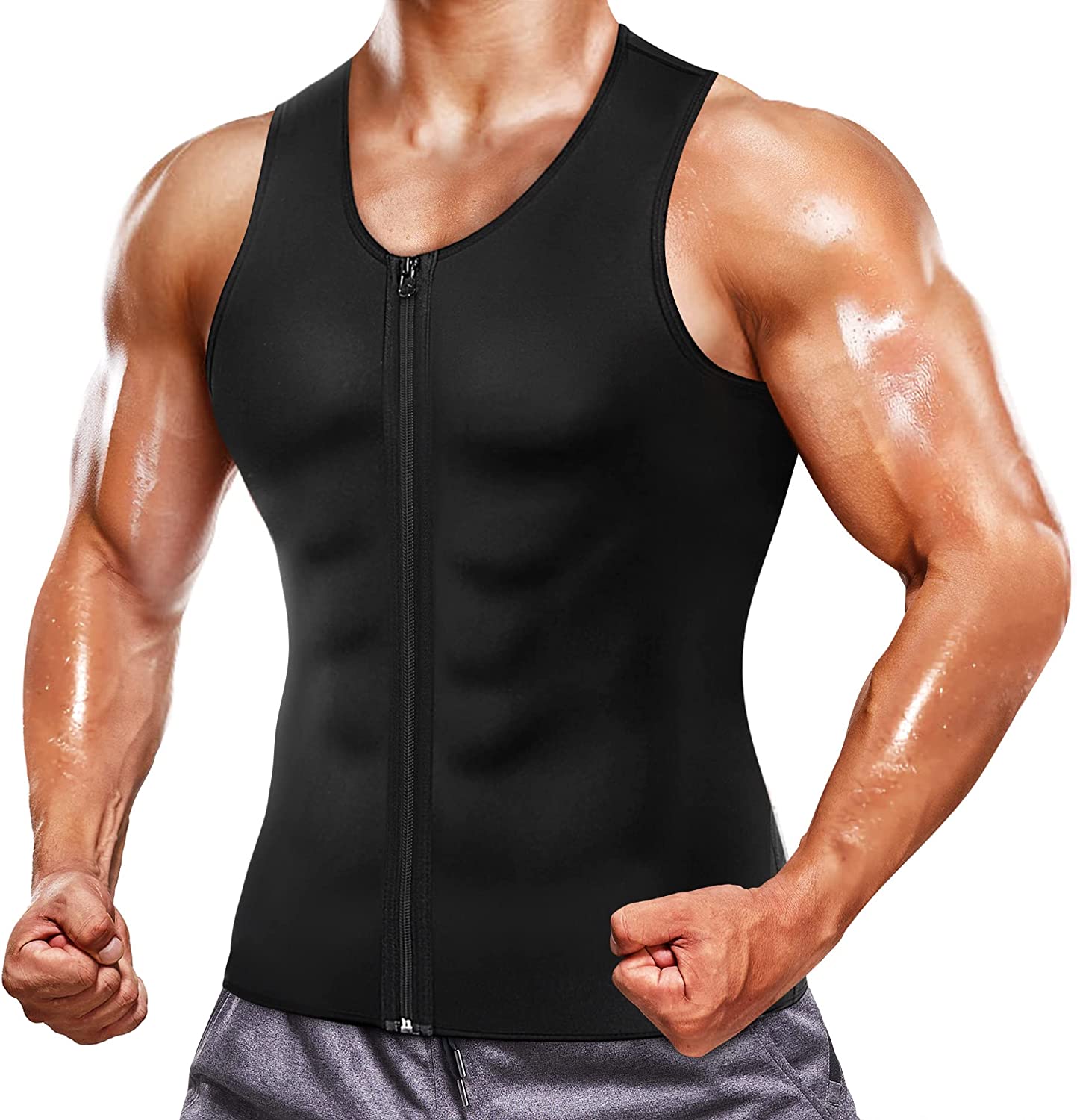 Sauna Suit for Men Waist Trainer Neoprene Sweat Vest with