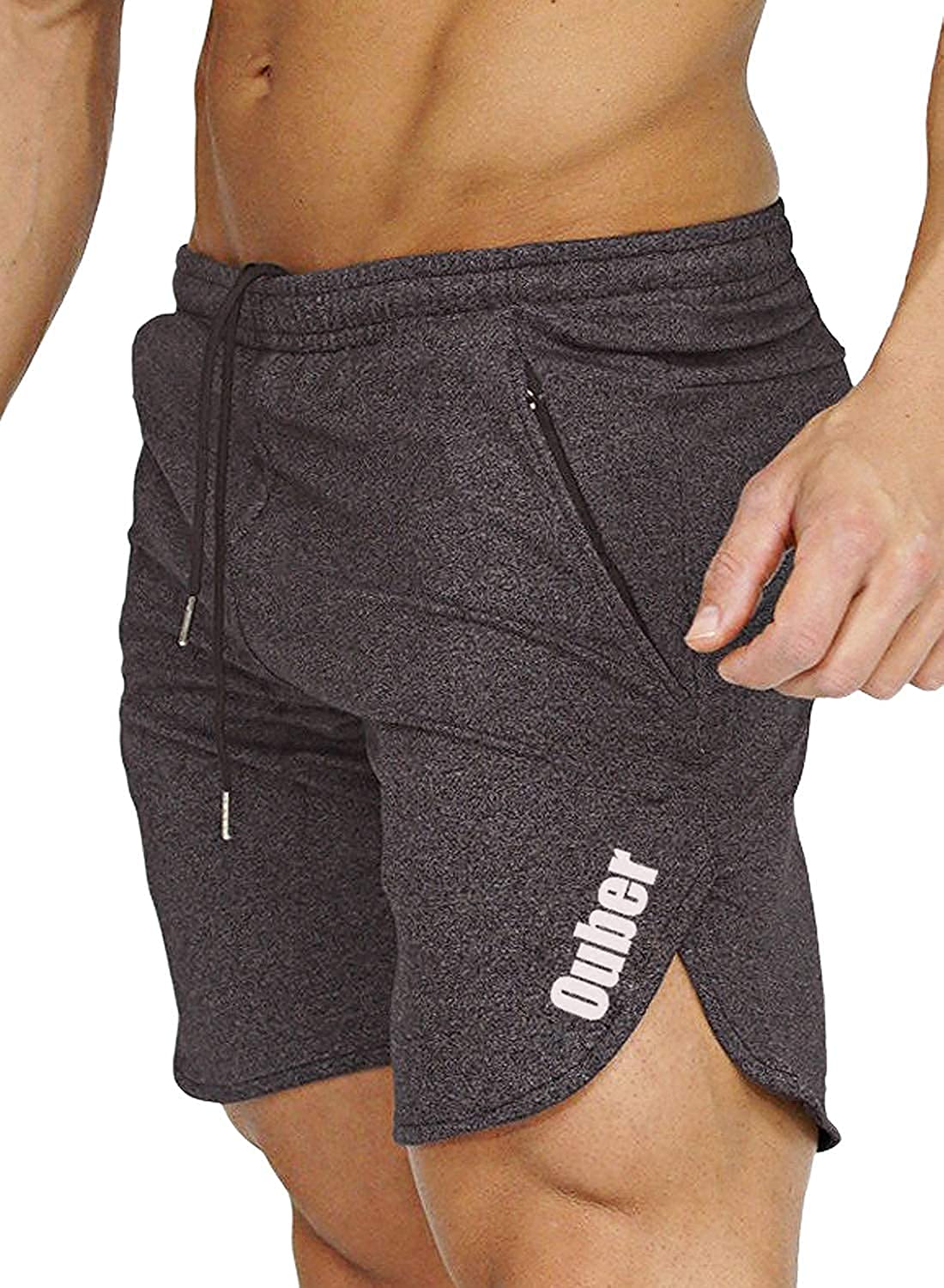 Ouber Mens Bodybuilding Lifting Gym Workout Sweat Shorts