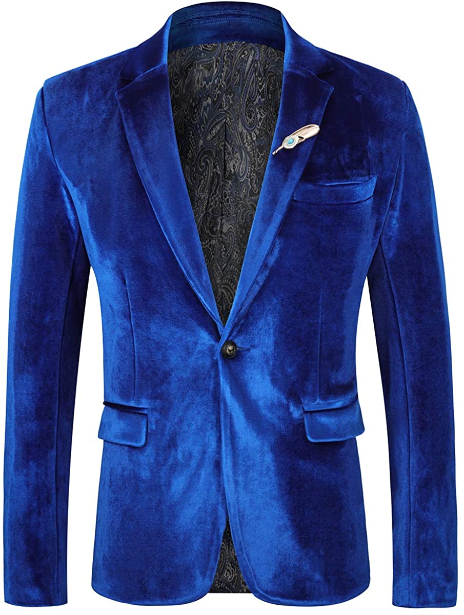 WEEN CHARM Men's Slim Fit Velvet Blazer Tuxedo Dinner Suit Jacket Sport  Coat : : Clothing, Shoes & Accessories