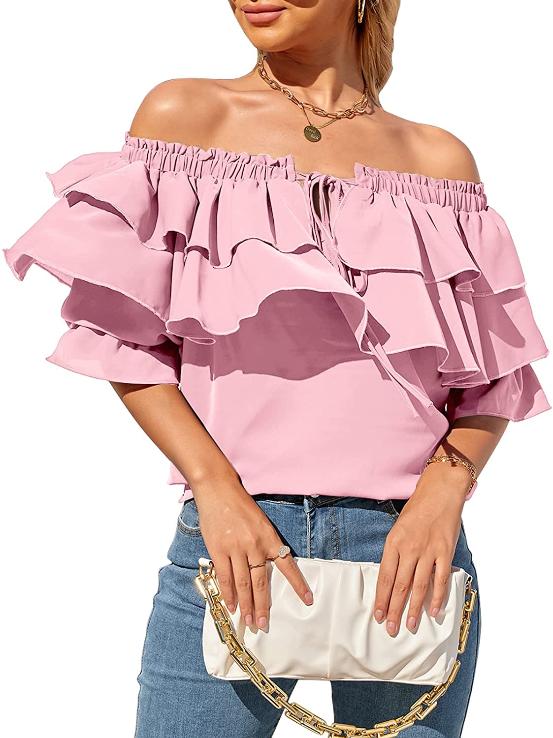 Byinns Women's Off Shoulder Ruffle … curated on LTK