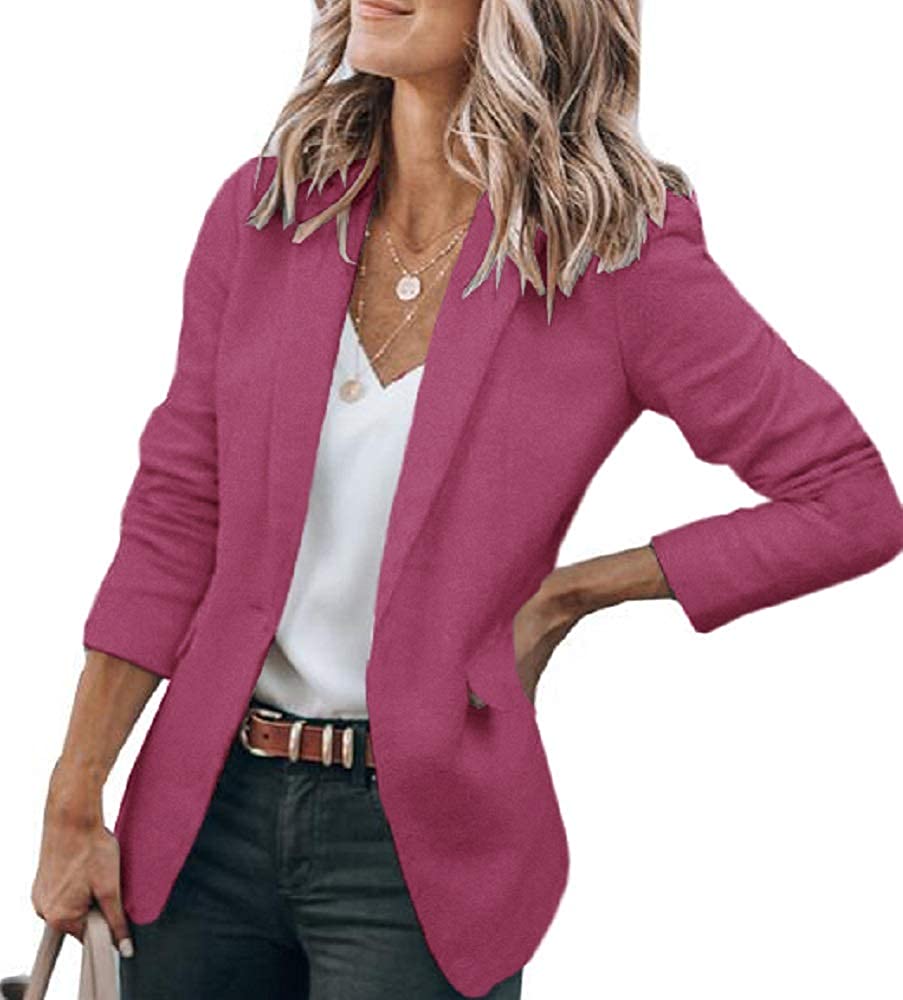 Cicy Bell Womens Casual Blazers Open Front Long Sleeve Work Office ...