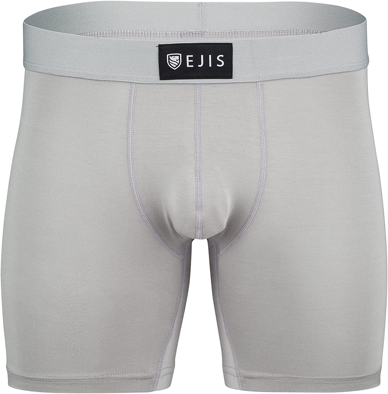 Ejis Sweatproof Mens Boxer Briefs Modal Pouch Underwear w Sweat Pads,  Silver Tre
