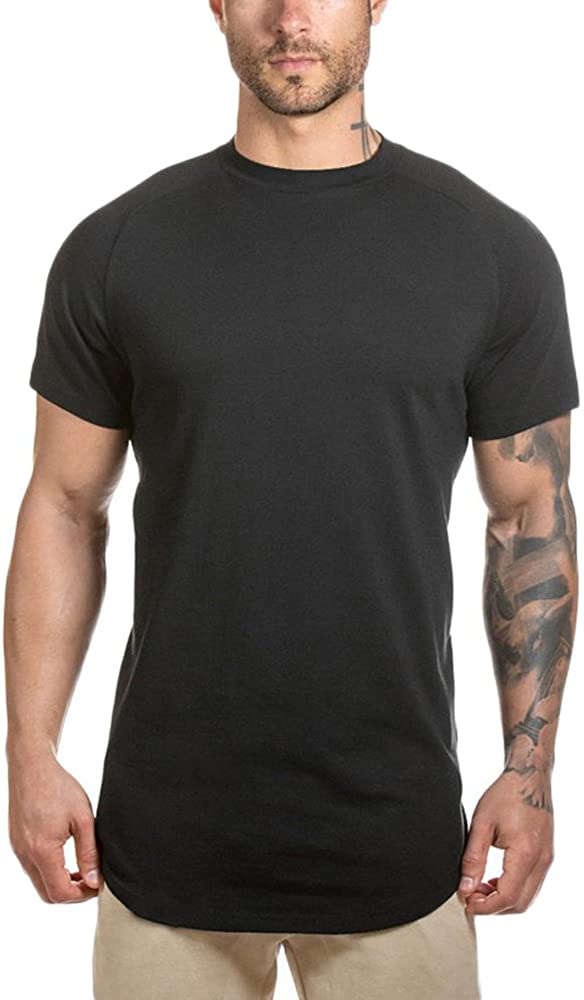 Longline Curved Hem T-Shirt