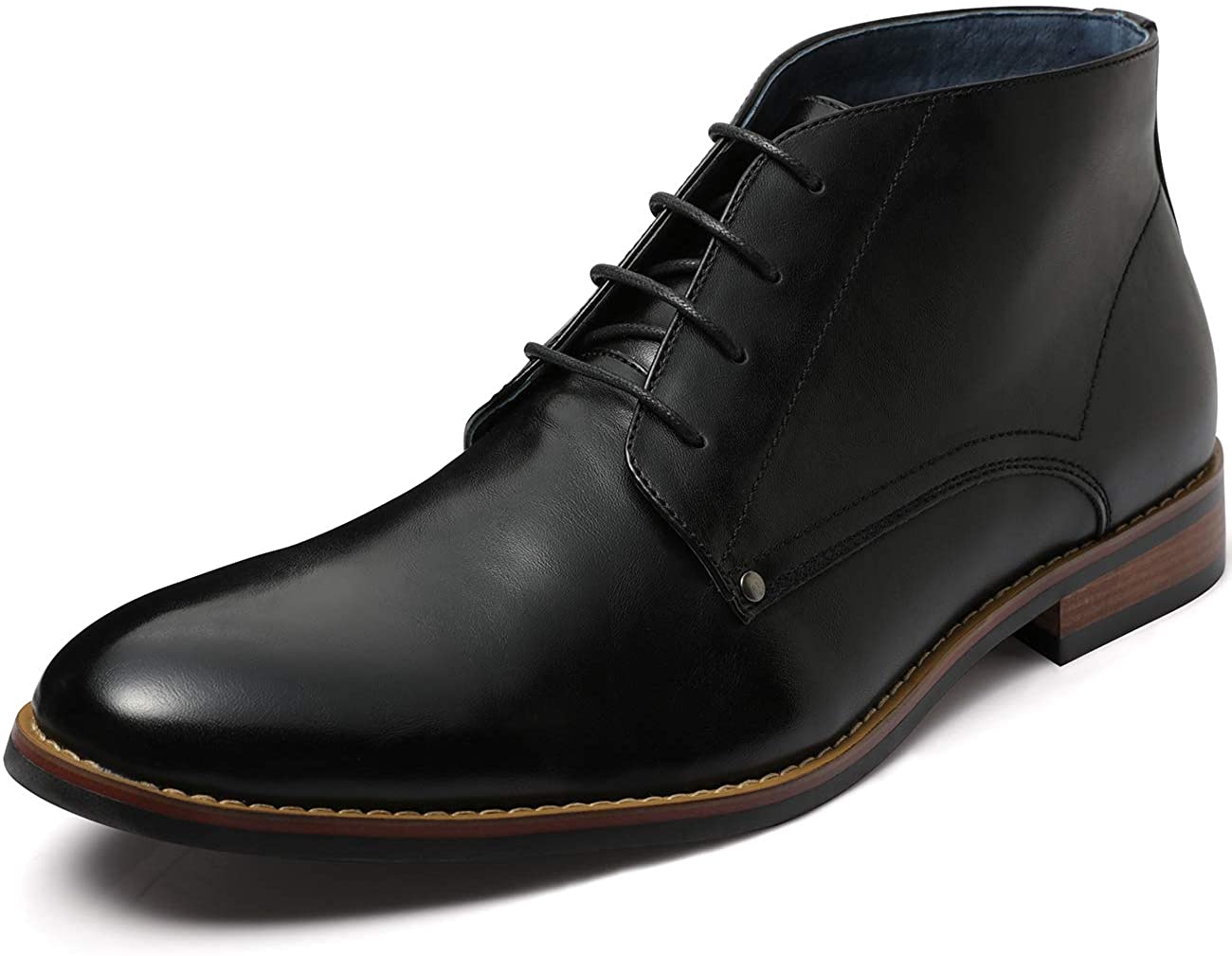ZRIANG Mens Dress Ankle Motorcycle Leather Lined Derby Oxford Boots