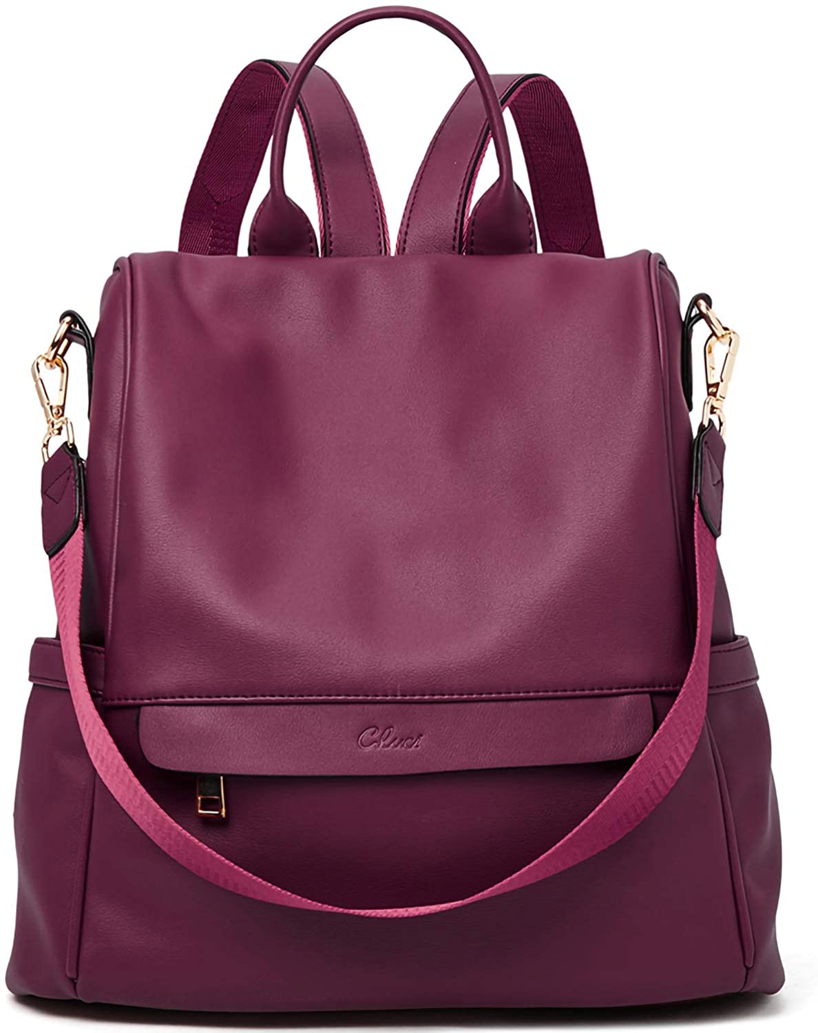 CLUCI Women/'s Backpack Fashion Designer Leather Handbag Large Travel Bags Ladies Shoulder Bag