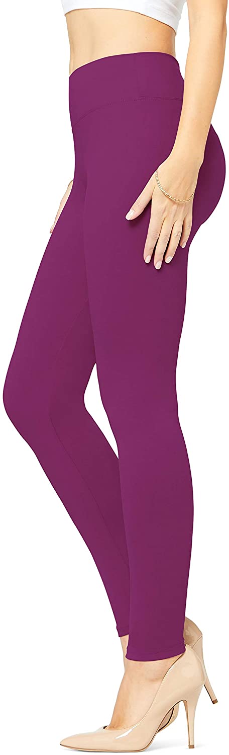 Premium Ultra Soft High Waisted Leggings - 20+ Colors in Capri and Full  Length - | eBay